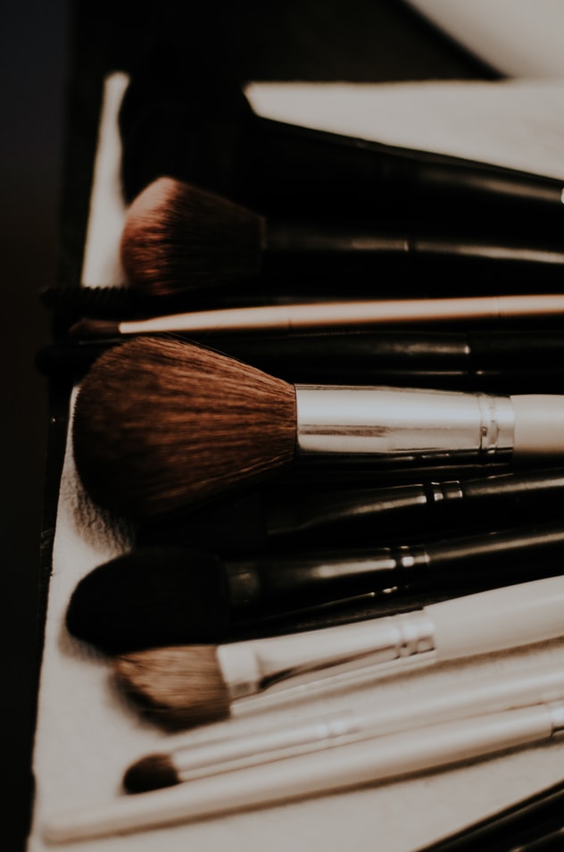 Makeup brushes used for a 5 minute face.